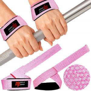 Sangle De Tirage Pour Musculation-Sangle Pour Musculation De Poignet-Bande De Tirage Pour Musculation-Sangles Pour Haltérophilie-Lifting Straps Gym Pour Femmes Rose - Neuf
