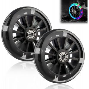 Roues De Trottinette Lumineuses, Lot De 2 Roues De Rechange Pour Led Trottinette, Roue Trottinette Mit Roulements Abec 7, Lpour Pl - Neuf