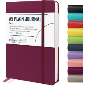 Eryi-Carnet De Notes A5 Non Ligné, Couverture Rigide Avec Papier Épais De Qualité Supérieure De 120 G/M², Carnet Vierge De 180 Pages Pour L'étude, La Planification, L'agenda - Neuf
