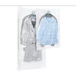 KALANKA-Lot de 2 sacs de Rangement sous Vide Suspendre pour vêtements,Transparents et réutilisables Housse sous vide pour vetement,pour costumes,costumes, robes, manteaux ou vestes - Neuf