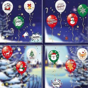 No&euml;l Ballons Fen&ecirc;tre S'accroche Color&eacute; Des Bulles De Bande Dessin&eacute;es Fen&ecirc;tre S'accroche De No&euml;l Autocollants - Neuf