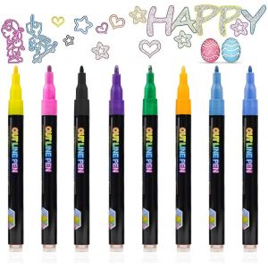 Loc-Feutres Paillettes, Cadeau Fille 4-12 Ans, 8 Stylo Paillette Marqueur Magique, Idee Cadeau Ado Fille Pour Peinture, Scrapbooking, Inscription Scolaire, Travaux Manuels, Loisirs Cr&eacute;atifs Fille - Neuf