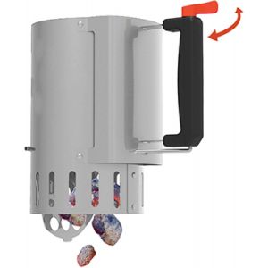 Ulteronixshop-Chemin&eacute;e D'allumage Avec Safe-Drop Pour Un Allumage Rapide Et S&ucirc;r Du Charbon De Bois, Poign&eacute;e Isol&eacute;e Pour Une Utilisation S&ucirc;re, 16.5x27.5cm - Neuf