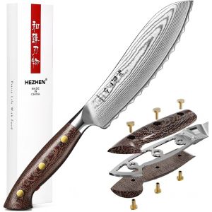 Mevronisshop-Couteaux &Agrave; Tomates Professionnel En Acier Damas, Lame Dentel&eacute;e En Acier &Agrave; Haute Teneur En Carbone Couteaux &Agrave; L&eacute;gumes, Couteaux Et Ustensiles De Cuisine - Neuf