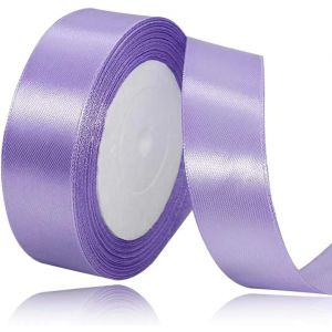 Ruban Cadeau En Satin Violet Clair 20 Mm De Large - 23 M De Long - En Tissu Violet Clair - Pour Décoration De Mariage, Noël, Arcs Pour Cheveux, Bouquets, Anniversaire Et Emballage Cadeau - Neuf