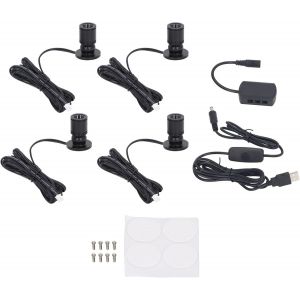 4 Pièces Led Affichage Spots 5v Réglable Usb Mini Projecteur Pour Vitrine De Bijoux Porche Entrée (White Light).[E90] - Neuf