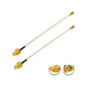 2 Pi&egrave;ces U.F.L1 vers SMA Femelle C&acirc;ble Coaxial Faible Perte 4"" /10CM U.F.L1 RG178 RF Coaxial Pigtail Cable pour Routeurs Sans fil Mini PCIE Network Cards PCI Wi-Fi WAN Repeater - Neuf