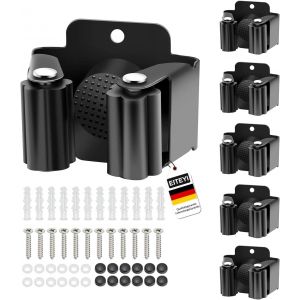 MEVRONISSHOP-6 Pièces Porte Balais Mural,Accroche Balai Mural, Support Balais Mural, Attache Balai Mural, Support De Vadrouille Pour Salle De Bain Cuisine Bureau Placard Jardin Garage - Neuf