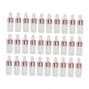 Flacon compte-gouttes en verre de 3 ml, mini-flacons pour une utilisation nomade et en exterieur (voir photo). - Neuf