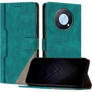 Kal-&Eacute;tui Pour Huawei Nova Y90 / Enjoy 50 Pro, Housse En Cuir Pu Avec [Protection Antichoc Tpu] [Fonction Support] [Porte-Cartes ] Antichoc Magn&eacute;tique Coque Pour Huawei Enjoy 50 Pro - Vert - Neuf