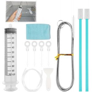 Checarzhn--No1-11 Pi¿¿Ce Nettoyage De R¿¿Frig¿¿Rateur,Kit Nettoyage Trou Vidange Frigo R¿¿Utilisable, De Nettoyage+Seringue+ Douce+Grattoir+Bouchon De Vidange +Serviette,Pour Le Nettoyage Du Frigo - Neuf