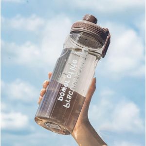 Bouteille D'eau De Sport 1,5 L, Pour Vélo, Sans Bpa, Étanche, Unisexe, Idéale Pour La Course À Pied, Avec Affichage Ml - Neuf