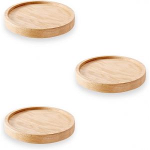 CAUC-3 Pi&egrave;ces Etag&egrave;res Murales Bois Ronde avec Vis Etagere Murale Ronde &Eacute;tag&egrave;re Flottantes pour Photos &eacute;tag&egrave;re Plante Bougie Exposition Design Moderne (Diam&egrave;tre 5.9 Pouce) - Neuf