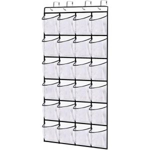 Kgabery-24 Poches Range Chaussures À Suspendre,Rangement Suspendue Sur La Porte,Multifonction Organiseur Mural De Stockage,Shoe Rack Pour Chambre À Coucher - Neuf