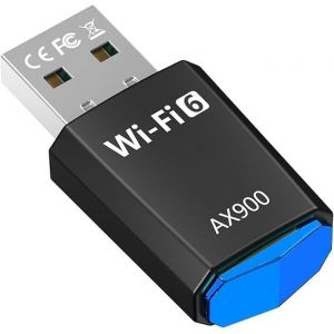 LETNERNY-Ax900 Adaptateur Wlan Usb Double Bande 2,4 Ghz/5 Ghz Avec Pilote Intégré, Adaptateur Wifi Usb 6 Pour Pc/Ordinateur De Bureau/Ordinateur Portable, Compatible Avec Windows 11/10/8.1/8/7 - Neuf