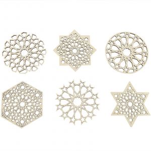 6 Pcs &Eacute;toiles Motif Double Couches Coupe Tapis R&eacute;sistance &Agrave; La Chaleur Antid&eacute;rapant Coupe Coussin Cadeau D'anniversaire - Neuf