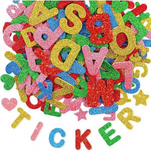 Mevronisshop-215 Pi&egrave;ces Lettres Autocollantes En Mousse, Lettres Alphabet Autocollantes Color&eacute;es &Agrave; Coller, Paillettes Autocollant En Mousse, Pour D&eacute;coration De Cartes, Bricolage, Scrapbooking - Neuf