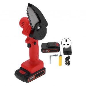 XYONG Mini tronconneuse electrique FYD-003, mode de charge, outils de jardinage, de coupe, rouge, prise AC110-240V, prise UK - Neuf