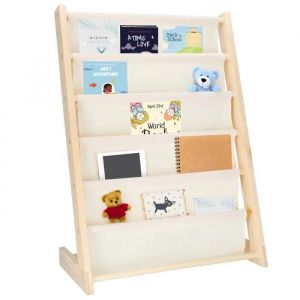 Springos® Étagère Pour Enfants À 5 Niveaux Cadre En Bois ¿ Rangement Pour Jouets Et Livres Montessori, Modulable Et Léger - Neuf