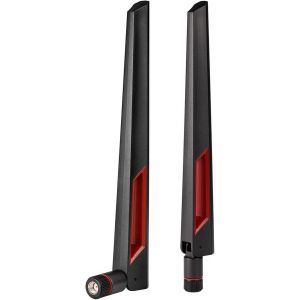 Antenne Wifi (Avec Connecteur Rp-Sma Mâle) Dual Band 2.4ghz 5ghz 5.8ghz, Adaptée Pour Carte Wifi Pci-E, Caméra Sans Fil Usb, Routeur Hotspot, Etc(2 Pièces) - Neuf