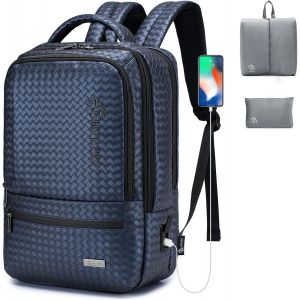 lbgwp60-Sac A Dos Voyage Cabine Avion 40X30X20 W ir Bagage Cabine Transavia Val 40X30X20 Cabine Sac A Dos Homme Travail Cuir Avec Port De Charge Usb Donner Un Sacs De Maquillage ¿Bleu¿ - Neuf