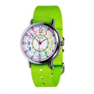 Nbgcm-Easyread Time Teacher Montre Enfant - Montre Pédagogique Garçon - Montre Pour Apprendre À Lire L'heure - Montre-Bracelet Éducative Pour Garçon Et Fille - Cadran Analogique - 12/24h - Neuf