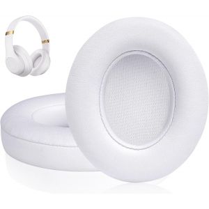 LORANKA-Beats Studio 3 Coussinets d'oreille de Rechange, Oreillettes de Remplacement pour Beats Studio 3 et Studio 2, Coussinet Cache-Oreilles en Supression de Bruit Mousse &agrave; M&eacute;moire (Blanc) - Neuf