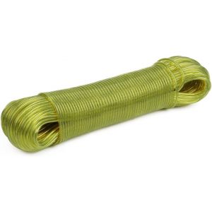 KALANKA-Corde &agrave; Linge avec Noyau en Acier 50 M&egrave;tres,Charge Lourde,C&acirc;ble en Acier Robuste,Fil C&acirc;ble S&eacute;choir &agrave; Linge Plastifi&eacute; pour ext&eacute;rieur pour la Maison et Le Camping,Jardin - Neuf