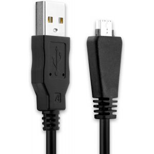 Câble USB 2.0 Transfert données pour Appareil Sony DSC-HX9V HX100V -HX7V DSC-W350 -W570 DSC-H70 W350 W380 W570 W580 W750 DSC-WX7 -WX9 DSC-TX10 Cable Charge et Data 1m PVC Noir, Cordon caméra - Neuf