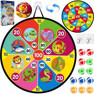 Mdy-Disque De Fléchettes Jeux Pour Enfants A Partir De 4 Ans, Animaux Halloween Basket-Ball Dinosaure Planète Noël Jeu De Fléchettes, Jeu De Lancer Jeu De Fléchettes Cadeaux Pour 3-10 Garçon, Fille - Neuf