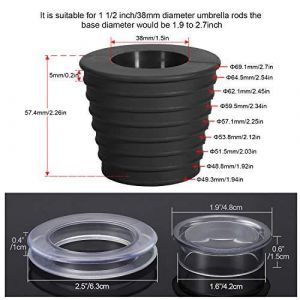 Support de base de c&ocirc;ne de parasol, parasol de 1,2 po, pour ouverture et stabilit&eacute; du trou de la table de patio ou support de base de parapluie, support de parapluie - Neuf