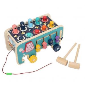 2025 Jouets de marteau en bois de couleur vive Jouet de martelage de martelage Jouet &eacute;ducatif pour enfants - Neuf