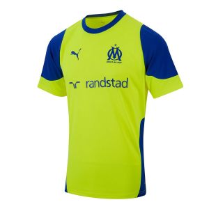 Maillot De Football Puma Om Training Jersey Jaune Fluorescent M - Neuf
