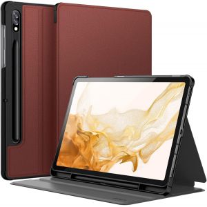 Coque Pour Samsung Galaxy Tab S8 2022/S7 2020 11 Pouces Avec S Pen Porte-Stylet, Fine Folio Protecteur Tablette Housse Étui, Multi-Angle Affichage (Vin Rouge).[F127] - Neuf