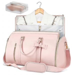 Style sacs de voyage, un cabriolet de l'équipe de sac de voyage pour les femmes, 2 pliable Sac de Voyage en Cuir, Rose - Neuf