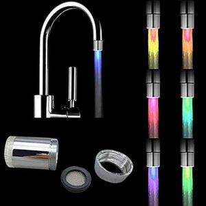 Paquete De 2 , Colorido Grifo De Agua Led,7 Couleurs Changeantes Robinet D'eau Robinet Lumineux À Led Embout De Robinet, Robinet - Neuf