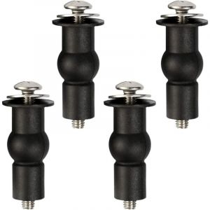 Charnières de fixation universelles pour abattant de WC, chevilles en caoutchouc, vis de fixation pour abattant de WC, charnières, écrous, boulons, pièces de réparation pour abattant de WC - Neuf