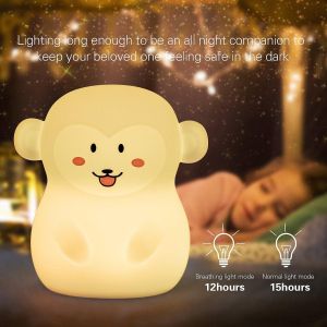 Veilleuse Colorée Pour Enfants,Lampe De Nuit Led À Lumière Tactile,Lampe Rechargeable Usb 9 Couleurs,Chevet - Neuf