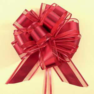 KAL-Lot De 10 Grands N?uds Pour Cadeau - 18 Cm - Avec Rubans Cadeaux - Pour Travaux Manuels, Emballage, Mariage, Anniversaire, Emballage Cadeau (Rouge) - Neuf