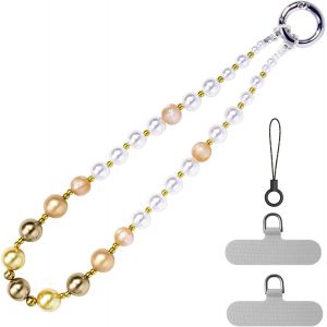 KAL-Dragonne De T&eacute;l&eacute;phone Avec Perles Faites &Agrave; La Main, Anti-Perte, Accessoire De T&eacute;l&eacute;phone, Porte-Cl&eacute;s - Neuf