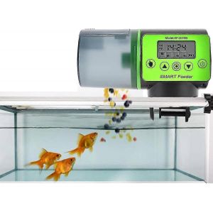Mangeoire Automatique &Agrave; Poissons Avec Minuterie Programmable Et &Eacute;cran Lcd Pour R&eacute;servoir D'aquarium,Capacit&eacute; De 2,4 L - Neuf