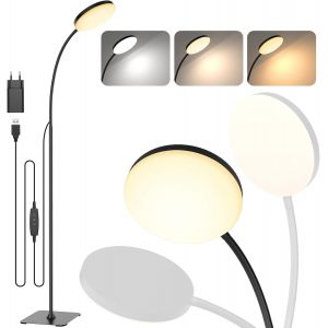 Ulteronixshop-Lampadaire, 3 Couleurs & 10 Luminosit&eacute;s Liseuse Led Fine Sur Pied, Lampadaire Flexible R&eacute;glable Par Variateur Pour Chambre D'enfant, Bureau, Salon, Coin Lampe De Chevet - Neuf