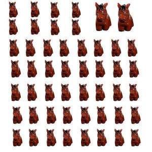 Lot de 50 mini figurines d'animaux de la jungle en résine, accessoires de jardin miniatures pour animaux sauvages, E - Neuf