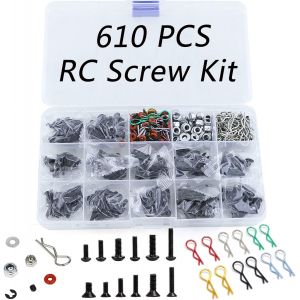 Lot De 610 Pi&egrave;ces Universelles Pour Pi&egrave;ces De Voiture T&eacute;l&eacute;command&eacute;es-Assortiment De Vis-Fixations Pour Traxxas Axial Redcat Arrma Hpi Scx10 Losi 1/8 1/10 1/12 1/16 &Eacute;chelle Rc Voitures Camions - Neuf