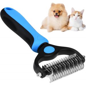 Jgd-Brosse De D&eacute;m&ecirc;lage Pour Chiens, Peigne D&eacute;m&ecirc;lant Double Face, R&acirc;teau &Agrave; Sous-Poils, Brosse Mate Pour Enlever Les Poils De Chien Et De Chat, Pour Enlever Les Sous-Poils L&acirc;ches, Les N?uds, Les Tapis - Neuf