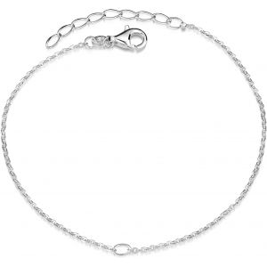 Eryi-Bracelet Pour Femme De 1 Mm En Argent 925 Ou Plaqué Or Avec ?Illet Pour Breloques - Neuf