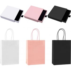 Lot De 3 Boîtes Cadeau Pour Bijoux, 3 Pièces, Boîte Cadeau Pour Bijoux, Boîte De Tiroir, Boîte À Boucles D'oreilles, Boîte Cadeau, Boîte À Bijoux Pour L'emballage De Cadeaux De Vacances - Neuf