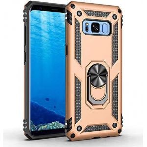Kal-Coque Pour Samsung Galaxy S8+ Plus, [Antichoc Armor] Double Couche Hybride Ultra Armure Housse Étui De Protection Anti-Choc Bumper Cover Avec Stand,Avec Protecteur D'écran,Or - Neuf