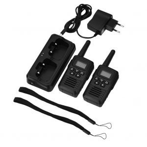 Talkie-walkie interphone sans fil portable d'exterieur noir 1200 mah (chargeur europeen 100-240 V) - Neuf