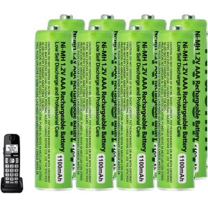 CMWX-Piles Rechargeables AAA pour Gigaset Panosonic téléphone sans Fil, 1,2v Ni-MH Pile AAA 1100mah Haute Capacité Batteries Rechargeables - Lot de 8 - Neuf